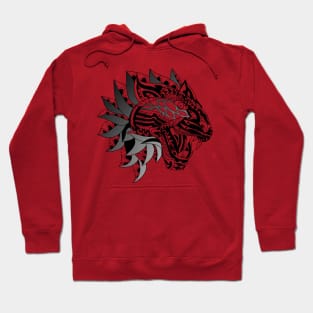 the black wild tiger in ecopop lunar new year Hoodie